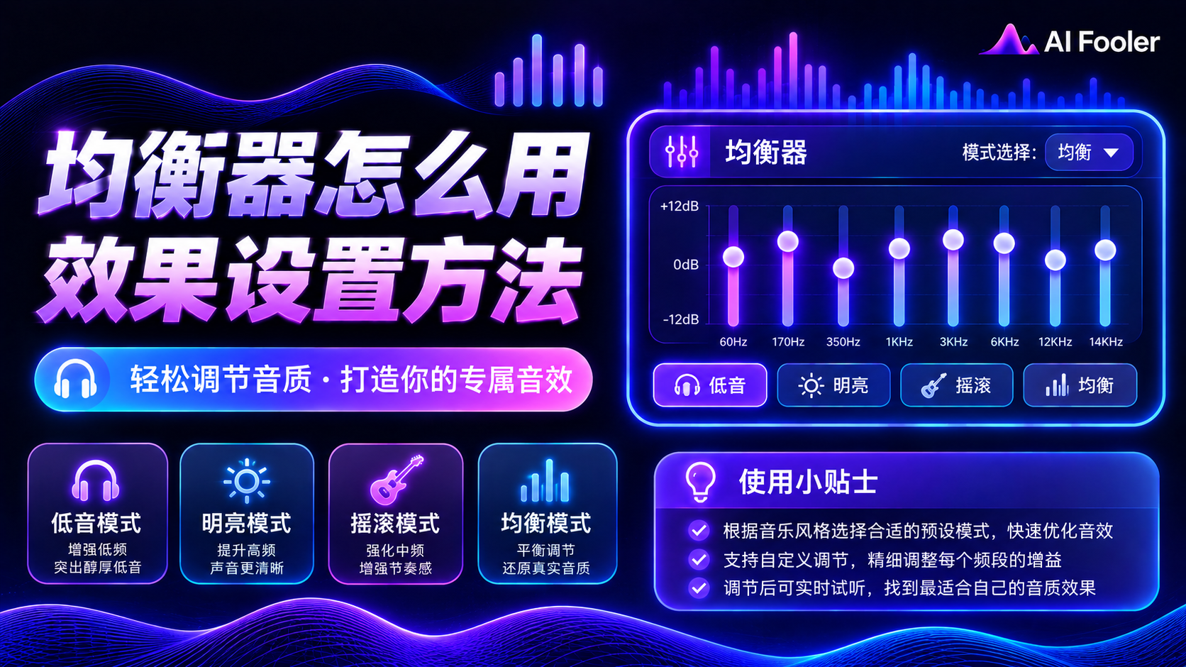 均衡器怎么用?均衡器各种效果的设置