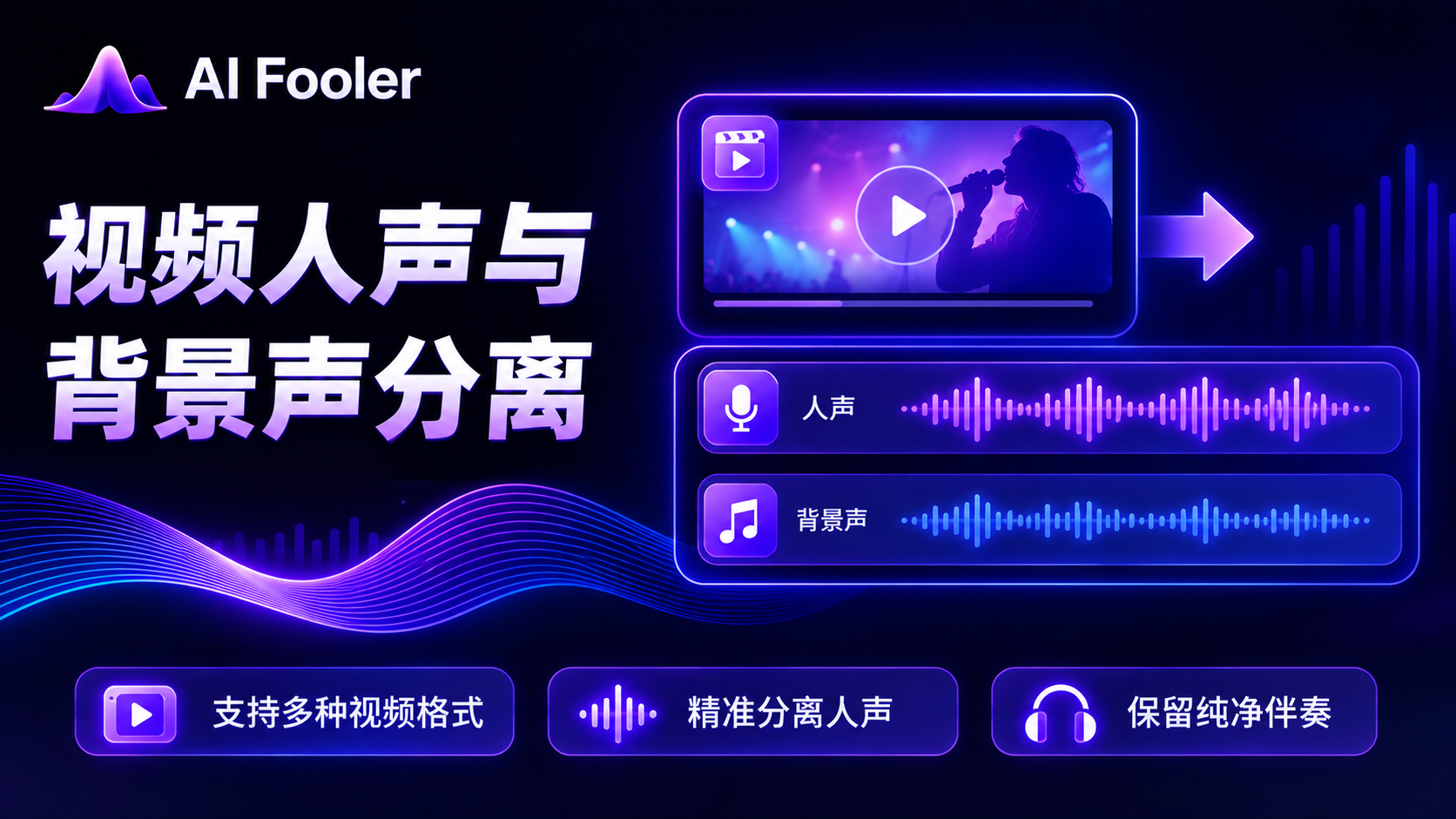 怎么把视频人声与背景声分离,视频音频分离方法